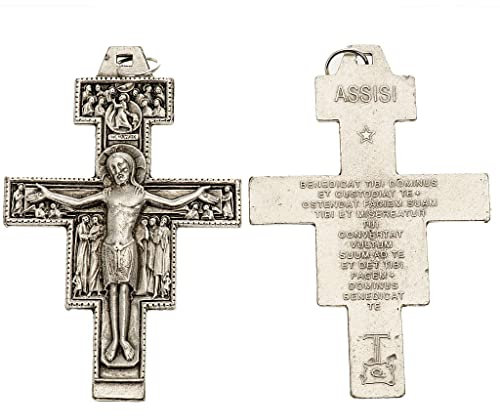 Holyart Anhänger Kreuz von San Damiano aus Metall 8,5cm