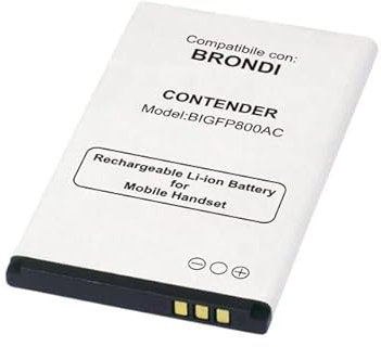 Move Batteria SPECIFICA per BRONDI Contender Liion 3.7V 950 mAh Sostiuisce Perfettamente: [Model:BIGFP800AC] ATTENZIONE: Controllare Che Il CODICE Prodotto COINCIDA con Quello della BA