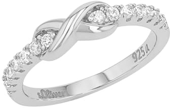 s.Oliver Damen-Damenring 925er Silber Zirkonia