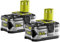 RYOBI Pack of 2 Batteries 18V One+ 5.0Ah Lithium-Ion RB18LL50
