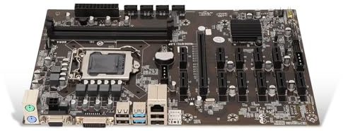 Estink B250 BTC 12P Mining Mainboard, Gaming Motherboard Supports LGA 1151 2xDDR4 DIMM Maximum 16G, 12 GPU Slots, VGA HDMI M.2, 4 x SATA3.0
