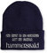 tshirtladen HAMMERSBALD Mütze - Nordischer Gott der Ungeduld | Witzige Beanie als Geschenk für Männer & Frauen | Strickmütze mit Statement | Farbe: Navy