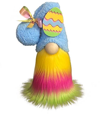 NCQiFei Ostern Deko Wichtel Handgemachte, Plüsch Osterhasen Zwerg, Frühlingdeko Handgemachte Osterpuppe Geschenke Osternschmuck, Hase Deko Tischdekoration, Decorations Innen Draußen (2-f)