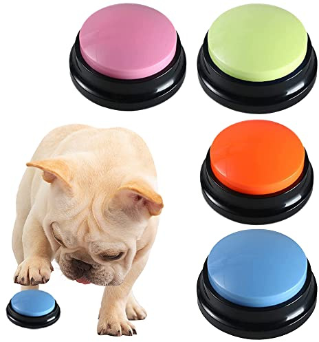 BNGXR Botones Perros Comunicación, 4 Pcs Campana de Entrenamiento para Mascotas, Botones de Perro para Comunicación, Zumbador de Entrenamiento de Mascotas para Perro Gato