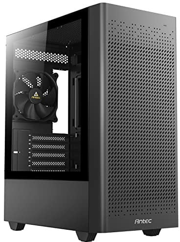 ANTEC NX Series NX500M, Pannello frontale in rete, Tipo-C 3.2 Gen2 Ready, 1 ventola da 120 mm inclusa, Pannelli laterali in vetro temperato, Supporto radiatore da 360 mm, Case da gioco Mini-Tower