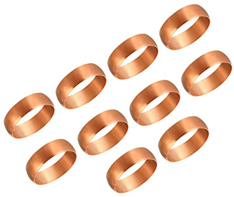 PATIKIL 22mm Tubo OD Compressione Manicotti Ghiere 50pz Rame Ghiera Montaggio Compressione Montaggio Assortito Kit per Aria Acqua Gas