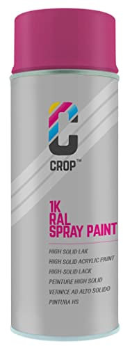 CROP Bombe de peinture RAL 4010 Telemagenta - Brillant - 400ml - Bombe aérosol Magenta - 100% inaltérable - Séchage rapide - Intérieur & Extérieur - RAL4010