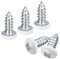 QUARKZMAN ST4x10mm Blanc Vis Autotaraudeuse, 50pcs Poêle Tête Phillips Bois Vis pour Travail Bois