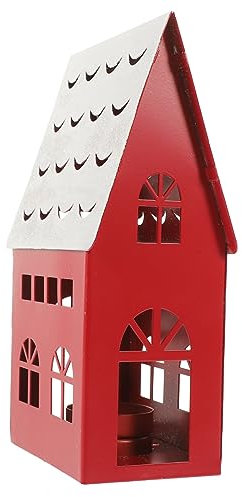 Abaodam Weihnachtliche Tischdekoration Für Zu Hause. Weihnachts-iglu-kerzenhalter Aus Eisen Weihnachtlicher Teelichthalter Weihnachtshaus-kerzenhalter Teelichter Schreibtisch Schmiedeeisen