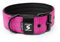 VITOMALIA® 4cm Breites Hundehalsband mit abstehender Neopren-Innenfütterung für Hunde, Schwarze Edelstahl-Dornschnalle, Hundehalsband mittelgroße Hunde (4cm/L = 45cm-55cm, Pink)
