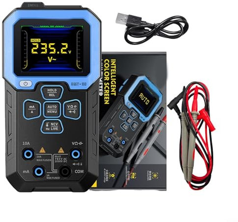 DMT-99 Multifunktionales intelligentes Multimeter, 2,4-Zoll-TFT-Anti-Verbrennungs-Messgerät für Elektriker und Zuhause