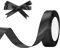 G2PLUS Schwarz Satinband 20mm, Dekoration Geschenkband, 22m Schleifenband zum Bastel, Schwarz Satin Dekoband für Geschenkverpackung, Dekoration
