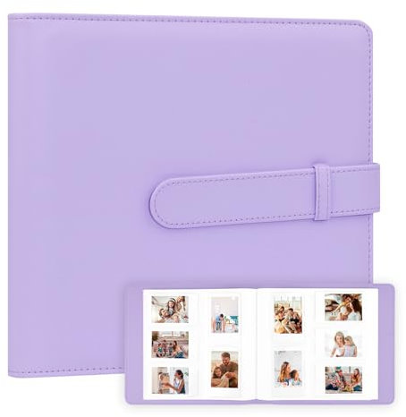 Álbum de fotos de 360 bolsillos para cámara Fujifilm Instax Mini, cámara Polaroid, para cámara instantánea Fujifilm Instax Mini 11 12 9 40 Evo Liplay 8 7+ (morado)