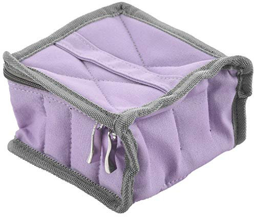Sujhyrty 16 griglie per oli essenziali da viaggio, comoda custodia per oli essenziali da 10 ml/15 ml, viola