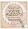 Ouubuuy 8mm perles de guérison pierre rose quartz poudre Zebra jade femmes bracelet, bracelet pendentif pierre gemme, Chakra Yoga Pierre cristal bracelet, bracelet couple/amitié/partenaire (Type-L)