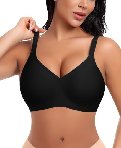 Damen BH Ohne Bügel Nahtloser Glatter Weicher BH Bequemer T-Shirt Soft Bra