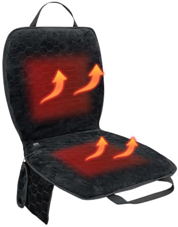 Kexpery USB-beheiztes Sitzkissen, wiederaufladbar, beheiztes Haustierkissen, energiesparende Sitzheizdecke, tragbar, for Büro, Schule (schwarz)