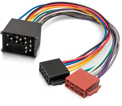 RED WOLF Mazo de cables ISO para radio de coche compatible con BMW antiguos 1990-2002 E36 E46 E39 528i Series 3 5 7, conector de 16 pines para instalación de estéreo no original