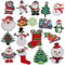 worien Christmas Patches Sew on Iron on Embroidered 18PCS Xmas Tree Santa Cute Appliques for DIY Crafts Clothes Decorations