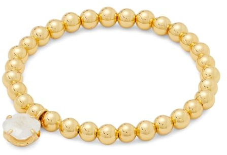 Kate Spade New York, Damen-Armband, 10 mm, Spaten, Stretch, Abalone/Gold, Einheitsgröße
