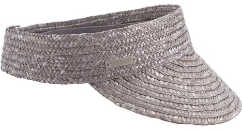 Seeberger Damen Strohschild Klettverschluss Sonnenvisor Schirmkappe Blendschutz Strohborte Schirm Visor (One-Size) Taupe