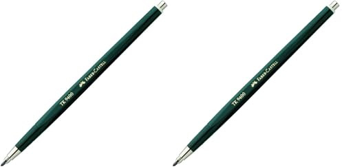 Faber-Castell 139420 - Fallminenstift TK 9400, Minenstärke: 2 mm, Härtegrad: HB, Schaftfarbe: grün, 1 Stück (Packung mit 2)