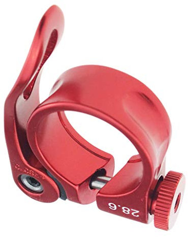 28.6 mm Bike Bicycle Seat Post Clamp Quick Release Saddle Tube Clip Red