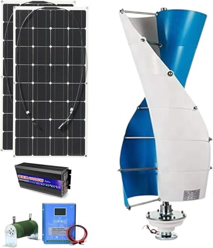 XINRISHENG 220V, Kit generatore a turbina eolica da 5000 W Generatore a turbina eolica ad ASSE Verticale con Controller e generatore trifase per Uso Domestico a energia Libera da Inverter