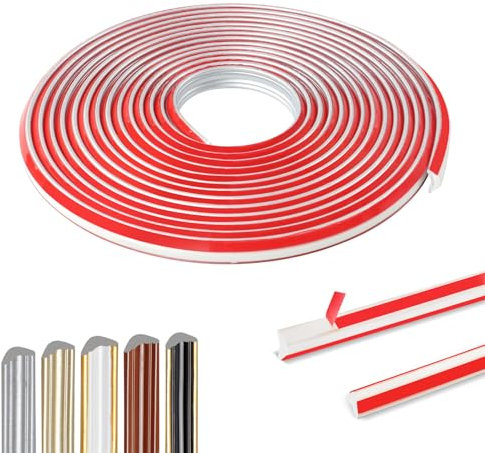 500cm Flexible Moulure Plafond Adhesive,PVC Moulure Murale ImperméAble, Moulure Decorative,Baguette De Finition Quart De Rond PVC Pour Mur, Coin De Bord,Porte Et Miroir Bord (12 X 9mm / Argent)