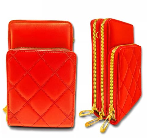 CELINO making your day Women Cross Body PU Leather Mobile Phone Shoulder Strap Bag Purse Wallet Pouch
