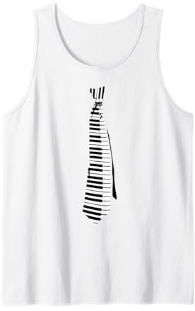 Piano Pianist Funny Keyboard Tie Tank Top