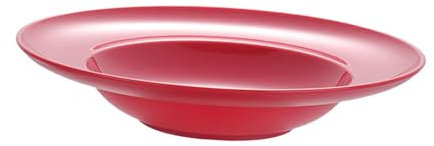 YWJLQH Assiette Creuse Assiette à dîner Plat de Service de Restaurant Assiette Creuse d'hôtel avec Rebord Bol à Soupe à Large Rebord pour rassemblements de, Rouge