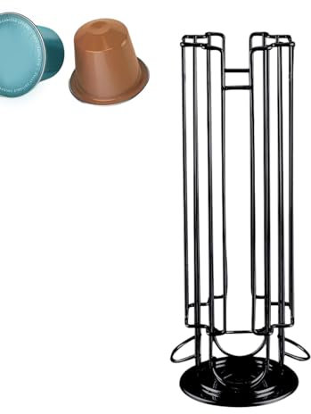 Zibeem Kaffeekapselhalter, Kapselspender für 32 Kapseln, Kaffeekapselhalter, Kapselspender/Kapselhalter – 360° drehbar