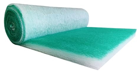DRISSA Filtri per cabine di Pittura,Doppio Strato Filtro per Cabina di Verniciatura Forte Assorbimento Filtro,Filtro 'Aria in Fibra di Poliestere(Size:2.62x65.6ft(0.8x20m),Color:Thickness: 80mm)