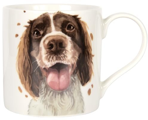 LESSER & PAVEY Springer Spaniel Mug Robert James Hull Tea and Coffee Mugs for Hot Drinks | Fine China Printed Mugs for Kitchen & Home | Reusable Ceramic Cups for Every Occasion | Gifts for Women & Men