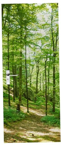 Door Wallpaper 79x30in Waterproof PVC 3D Self-Adhesive Door Sticker Removable Photo Wallpaper for Living Room, Bedroom, Bathroom Decoration, Style3, Decor, Sticker