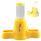 Hamster Water Bottle With Stand Non Drip 80ML Guinea Pig Water Bottle and 2 Food Dispensers Free Standing Automatic Dispenser for Small Animals