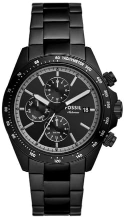 Fossil Autocross Orologio Uomo, Movimento Multifunzione al Quarzo con cinturino in acciaio inossidabile o pelle