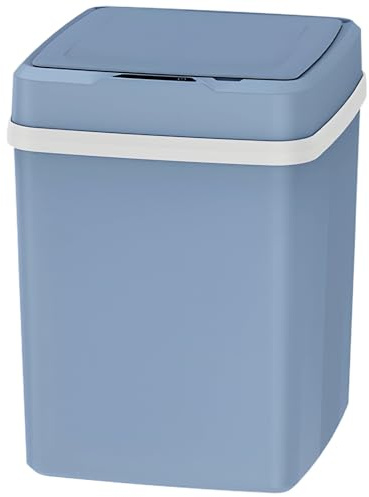 yeeplant Poubelle sans contact de 12 L avec capteur automatique, poubelle étanche pour salle de bain et cuisine, batterie au lithium, mode unique, bleu