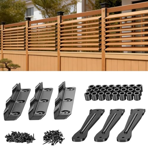 Louver Kit Metal,Heavy Duty Complete Set for Louver Shutters, Outdoor Blinds, Deck Sunblind Systems,black1set