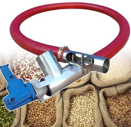 CUTANGELAR Transportador De Tornillo Sinfín Portátil Con Succión De Granos Para Bombeo De Granos, 2000 W, Transportador De Tornillo Industrial Para Pellets De Productos Agrícolas.