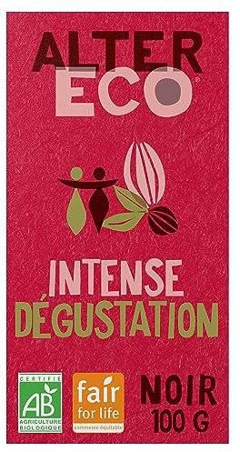 ALTER ECO - Tablette Chocolat Noir - Intense Dégustation - Bio & Équitable - Riche Et Fruité - 100 g