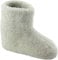 SamWo 100% Reine Schafwolle Hausschuhe Wollhausschuhe Fußwärmer Hüttenschuhe Stiefel emium, 47/48 EU, Hellgrau Pr