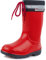 Ladeheid Stivali Bambino e Bambina in Gomma PVC Stivaletti Impermeabili per Ragazzi e Ragazze Calzature Antipioggia per Bimbi Resistenti all'Acqua LA-972 (Rosso/Nero 23 EU)