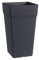TERAPLAST Pot Haut Carré à Réserve d'eau Stalk 80cm Anthracite