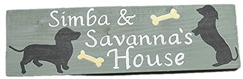 Personalised Wooden Dog Sign | Puppy | Kennel | Name Plaque | Bed | Food Bowl | Dachshund | Sausage Dog | Lead Sign | Pet | Pet Memorial Sign | Gift