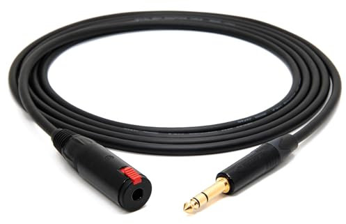 enoaudio Mogami 2534 Quad Cable alargador balanceado Estéreo Auricular | Neutrik 6,3mm TRS – 6,3mm TRS hembra | HiFi - 7,0 m
