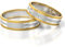JC Gold Trauringe - Gelbgold Weißgold Eheringe Bicolor inklusive Steine und Gravur im Paarpreis PL233 (9 Karat (375) Bicolor)