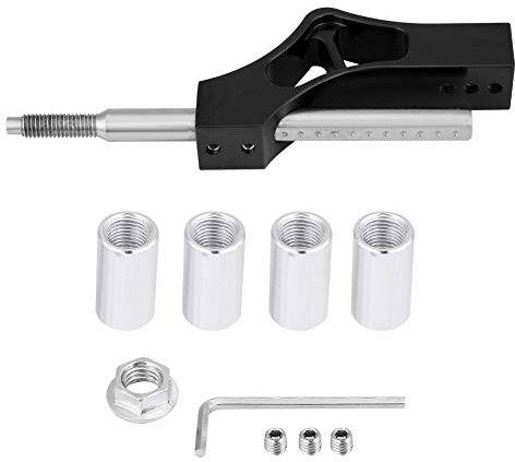 Einstellbare Schalthebelverlängerung, Auto Schaltknauf Extender Shifter Schaltknaufverlängerung, Erweiterung Edelstahl Höhenverstellbar Hebelverlängerung für manuelle Schaltknauf(Schwarz)