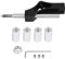 Aramox Einstellbare Schalthebelverlängerung, Auto Schaltknauf Extender Shifter Schaltknaufverlängerung, Erweiterung Edelstahl Höhenverstellbar Hebelverlängerung für manuelle Schaltknauf(Schwarz)